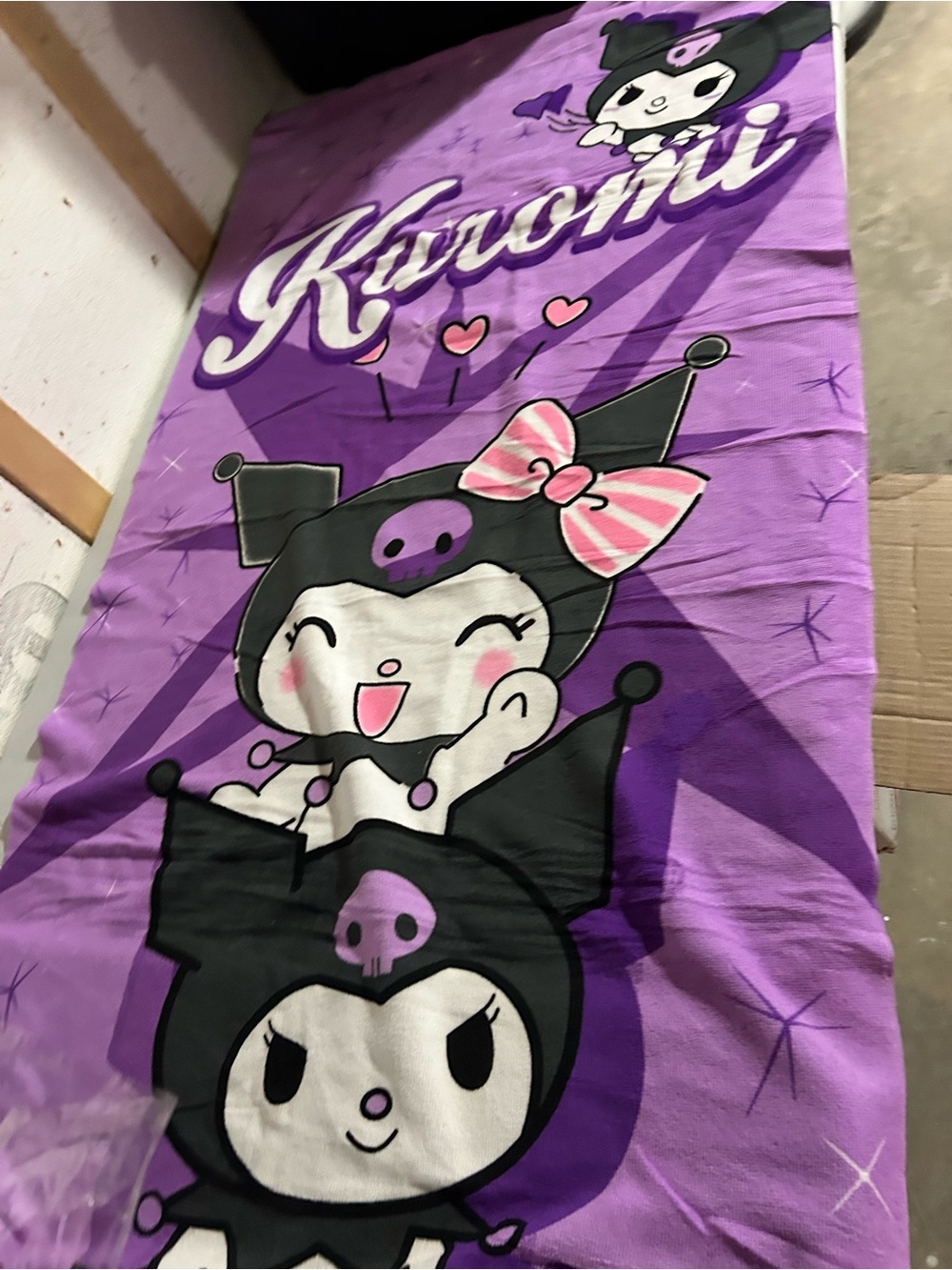 4/$50 Sanrio Kuromi Purple and Pink Character Towel